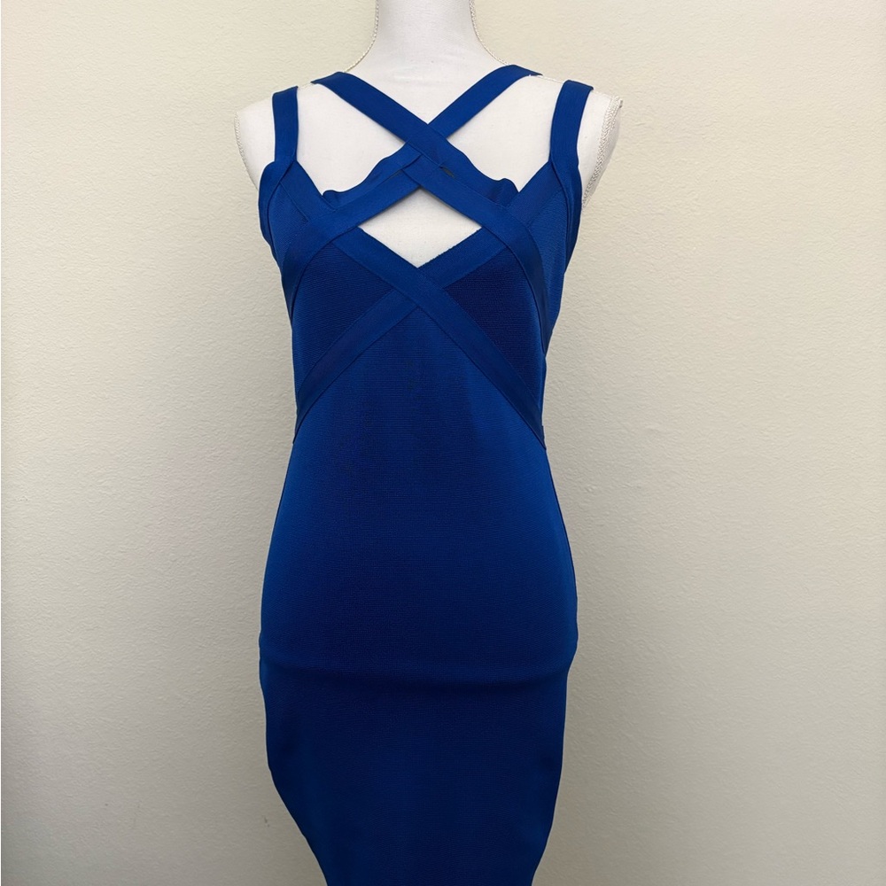 ANGl Royal Blue Bodycon Dress – Size M